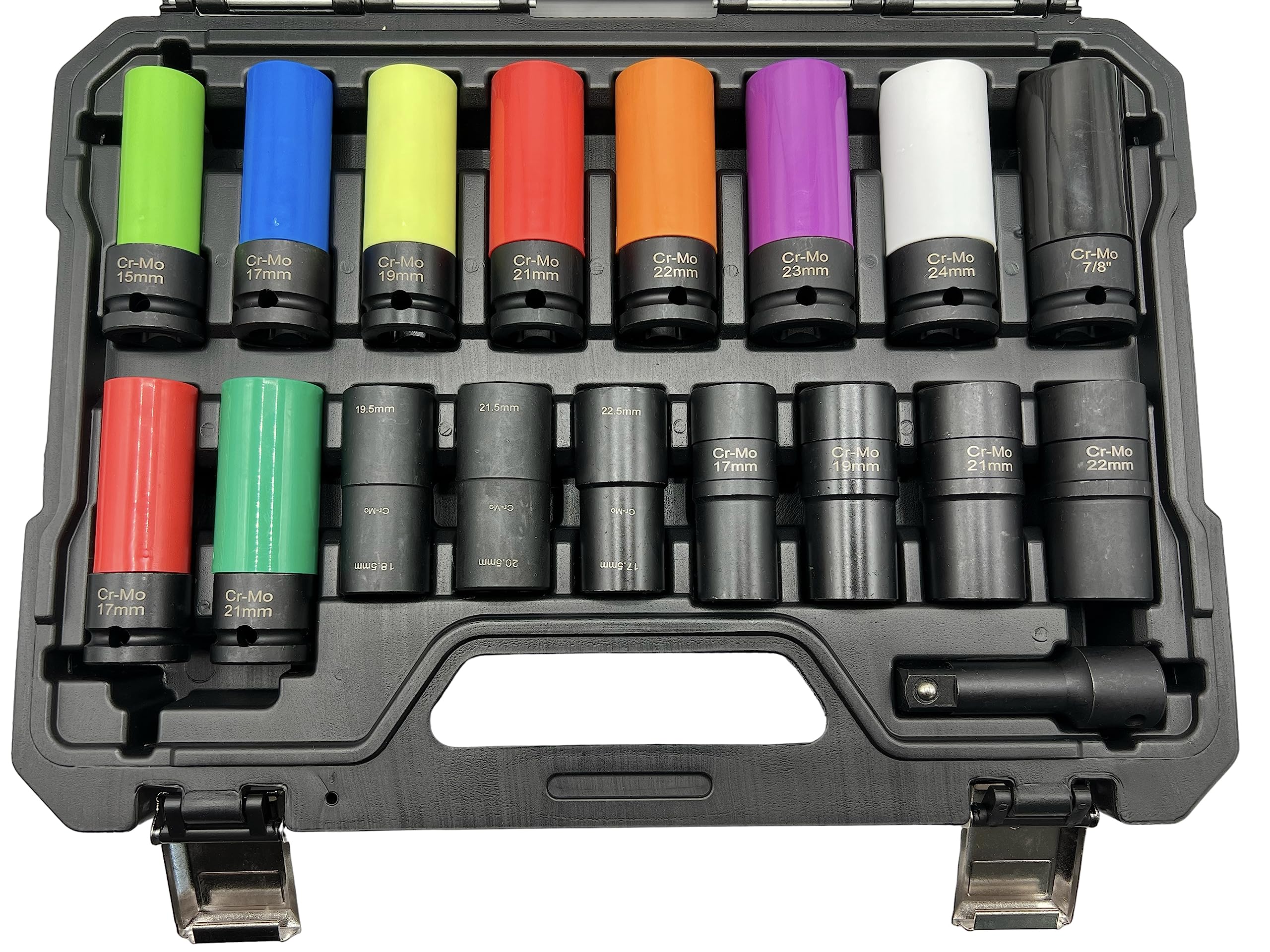 9 ASMOER NAAF Impact 1/2 Drive Socket 29 30 31 32 33 34 35 36 38 MM Socket Set
