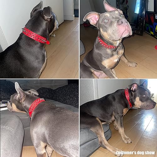 Miniatura 3 de Teemerryca - Collares para perro, ajustables, de piel de microfibra con púas punzantes y una pelota chillona de regalo, para mascotas pequeñas,