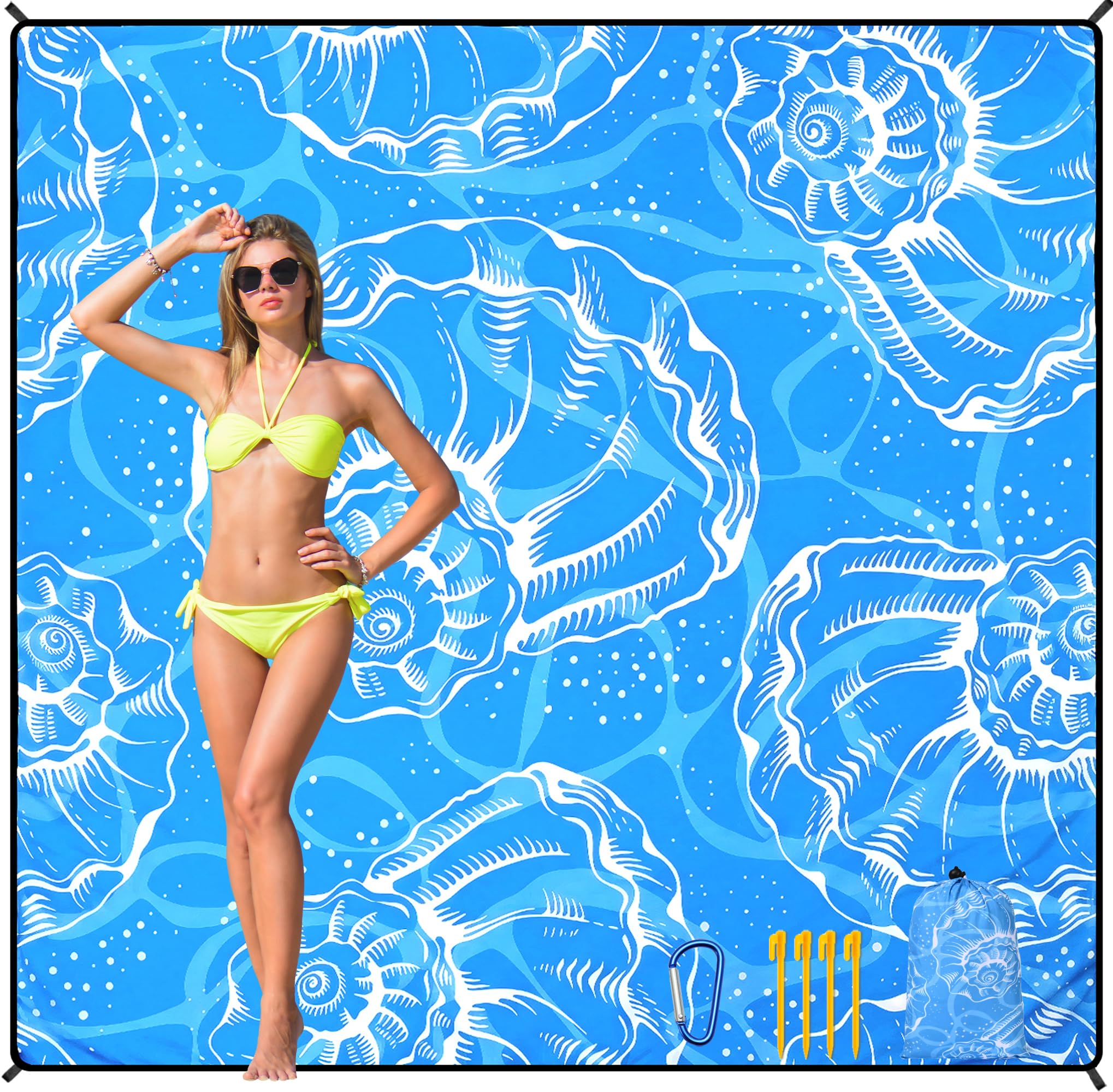 HIHOHO Beach Blanket Conch Shell