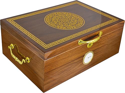 Miniatura 1 de La Madera Cubana Humidor de cigarros grande 100-150 cigarros Diseño de roble grande y elegante interior funcional de alta gama