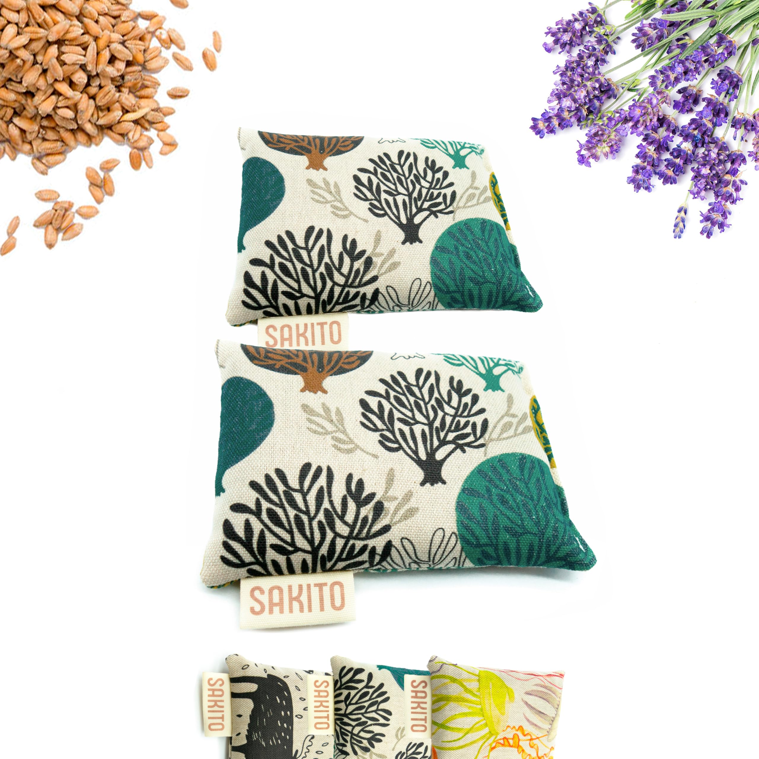 2 (uds) Cuscino Termico Microonde (14x10 cm) - Terapia Naturale per i Colici - Calore Naturale per la Pancia e per Eliminare i Gas - Sicuro per i Bambini - Tessuto di Prima Qualità