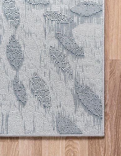 Miniatura 10 de Unique Loom Sumter Collection - Alfombra rectangular de 4 x 6 pies, color gris y azul marino