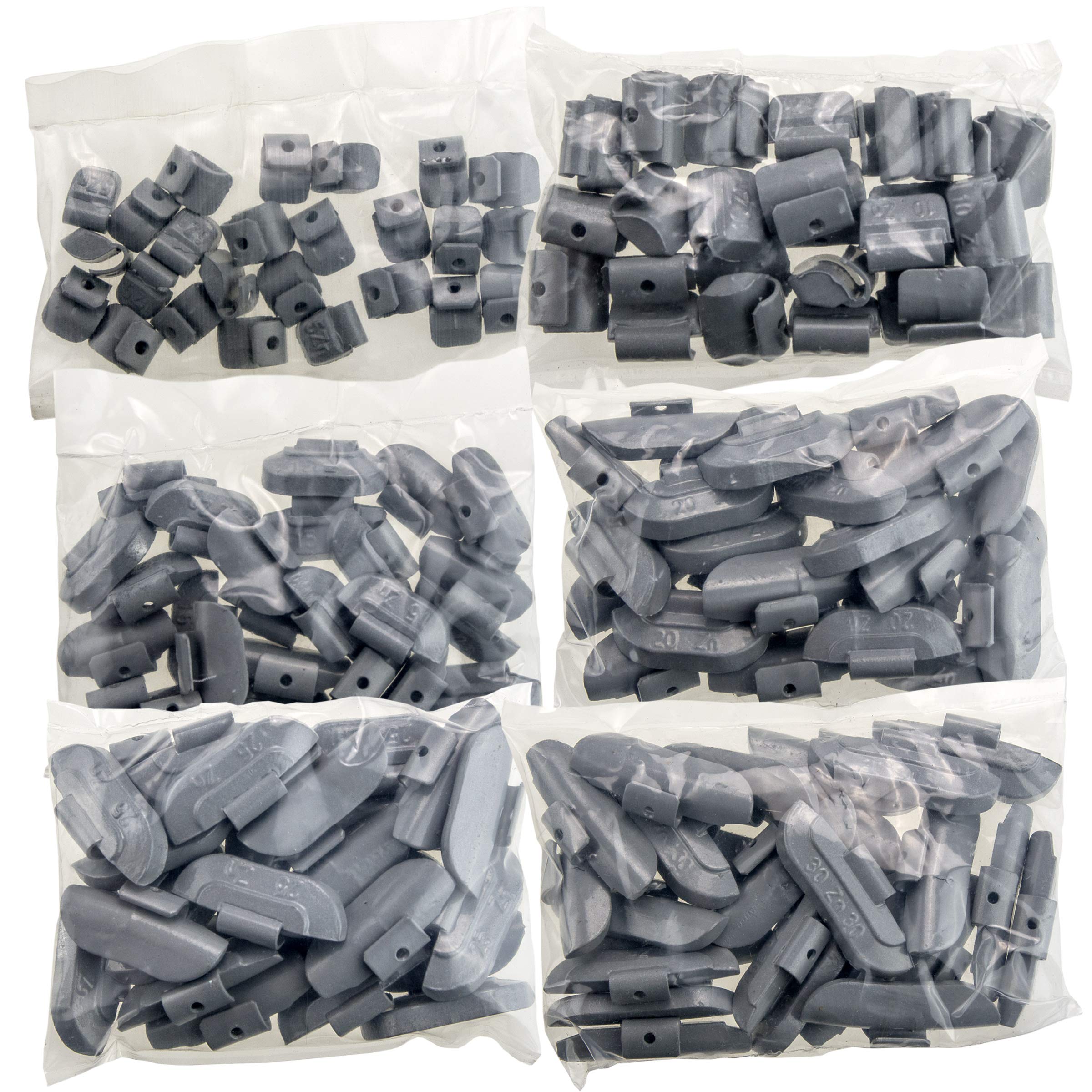 Stix Lot de 150 poids d'équilibrage en zinc 5-30 g pour jantes en acier