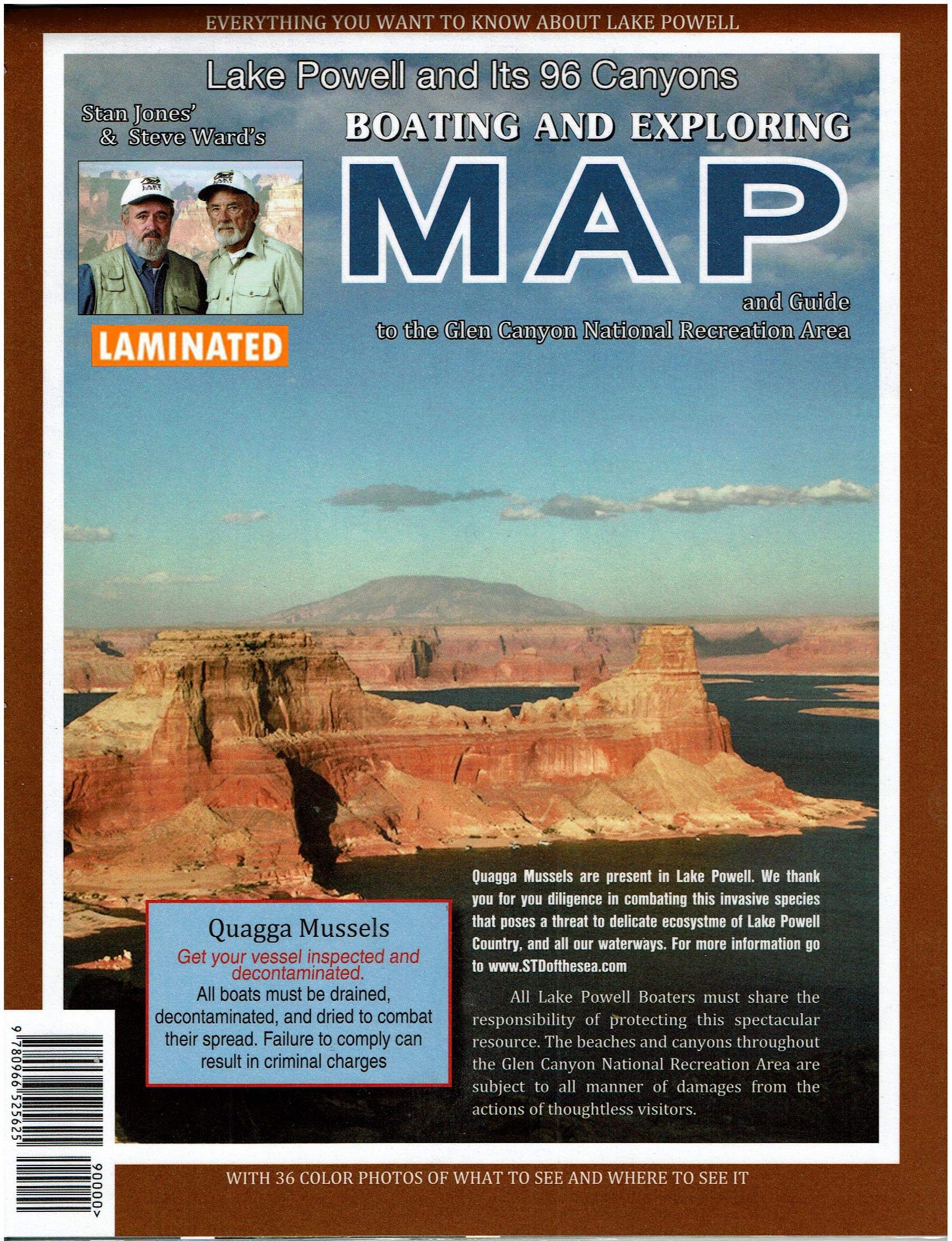 Stan Jones' & Steve Ward's Lake Powell and Its 96 Canyons Boating and Exploring Map and Guide to the Glen Canyon National Recreation Area Gloss Laminated