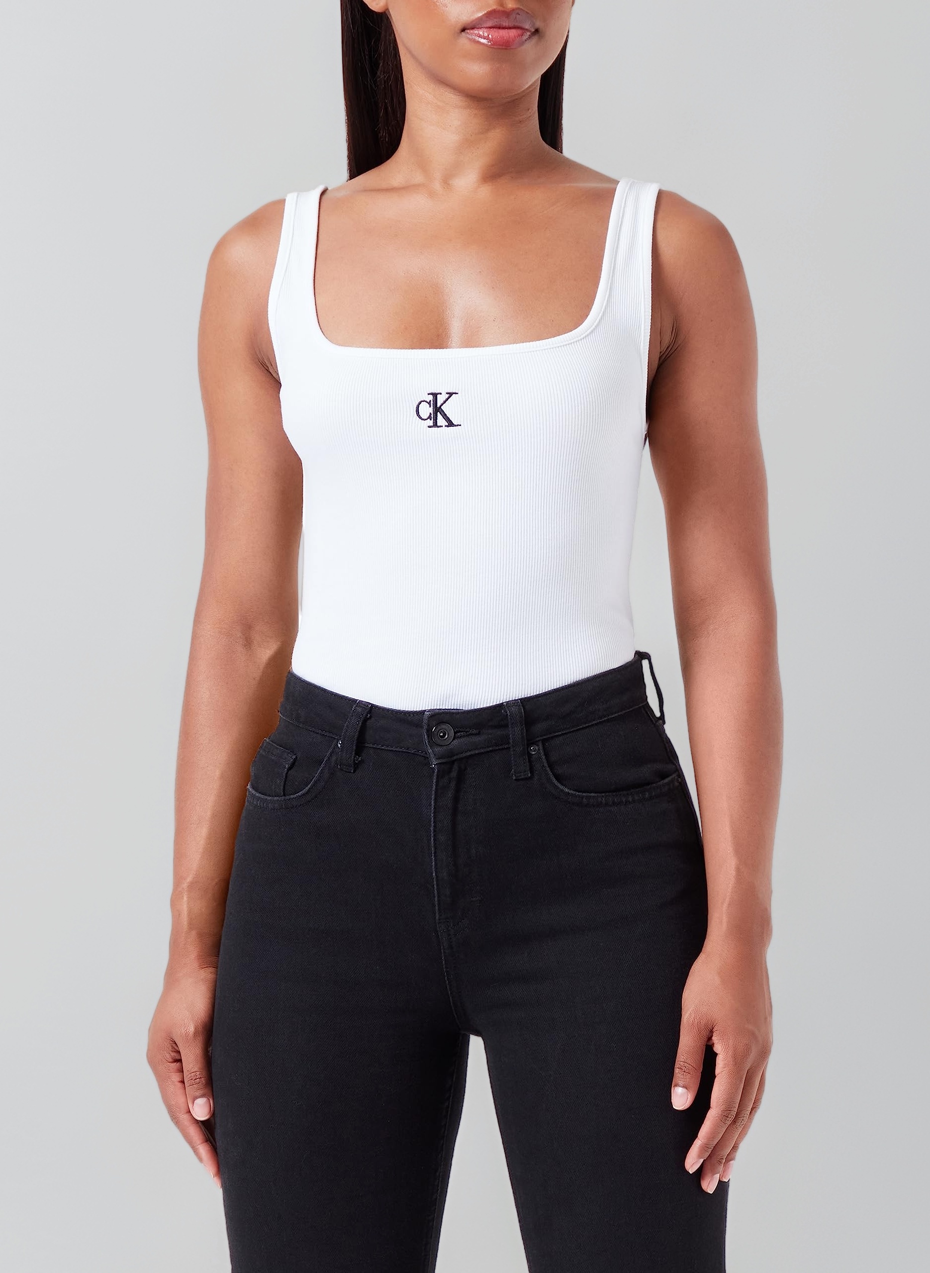 Women's Ck Rib Tank Top J20j223192 Other Knit Tops (Pack of 1)