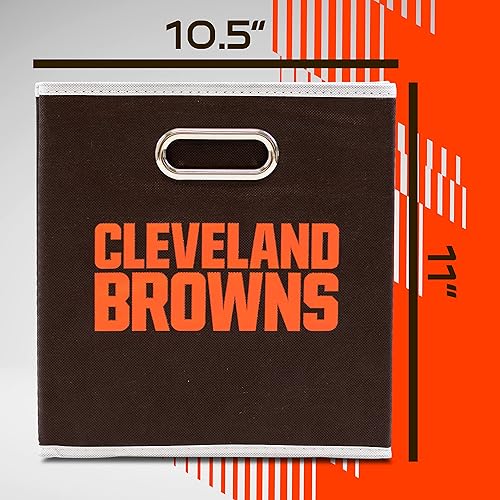 Miniatura 7 de Cubo de almacenamiento Franklin Sports, de tela, del equipo de la NFL, apto para adaptarse a contenedores de almacenamiento (11x 10.5x 10.5)