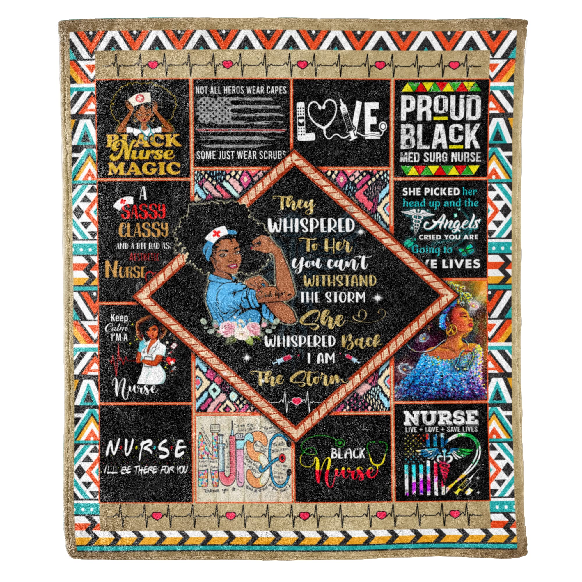 Best Family Gifts Keep Calm I Am A Nurse, Blankets, Medical Professionals Technicians Staff, Birthday, Thanksgiving, Super Soft & Warm Blanket