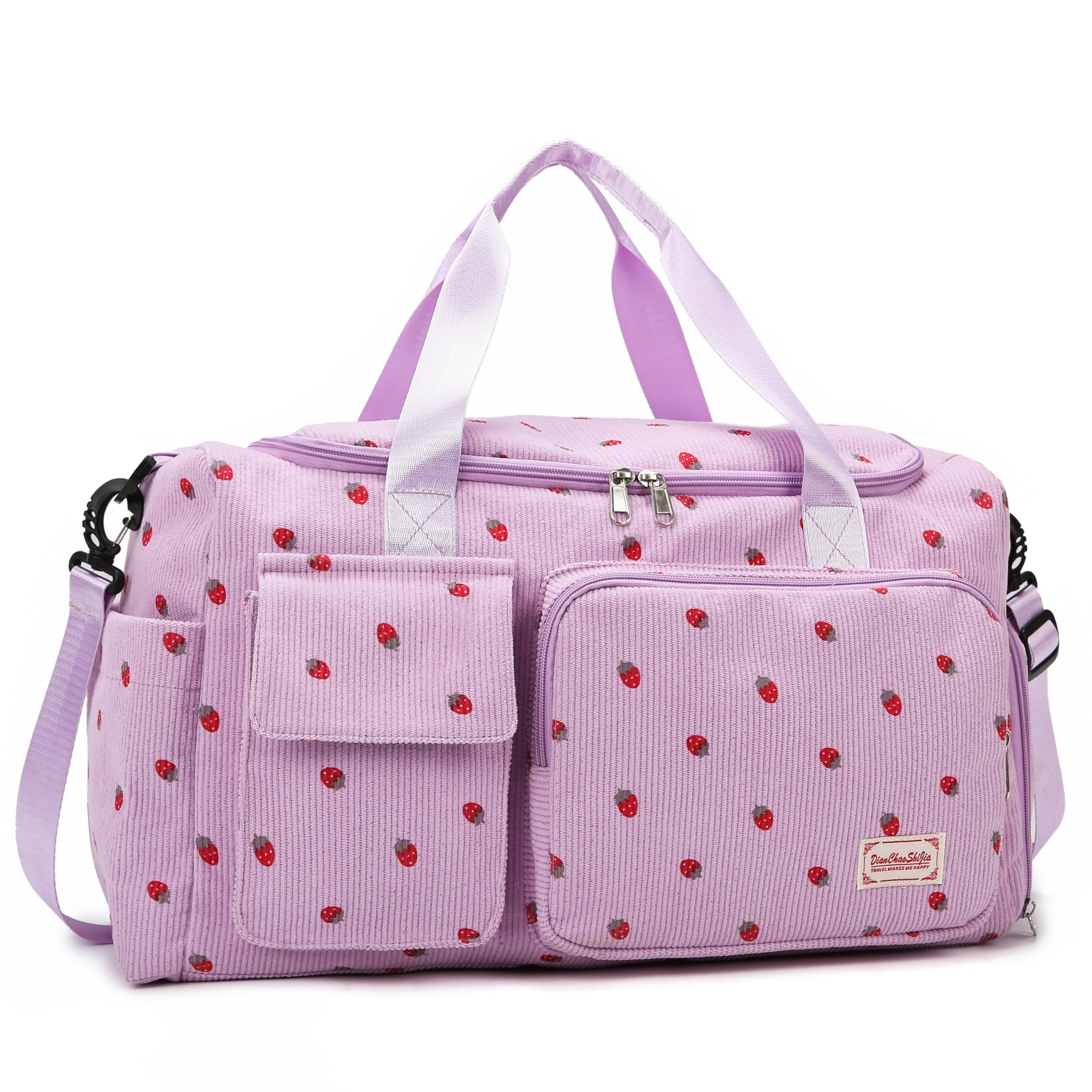 Small Gym Bags for Women, Travel Duffle Bag with Shoes Compartment, 4 in 1 Carry on Weekender Overnight Bag with Dry Wet Separated Pocket, Sport Gym