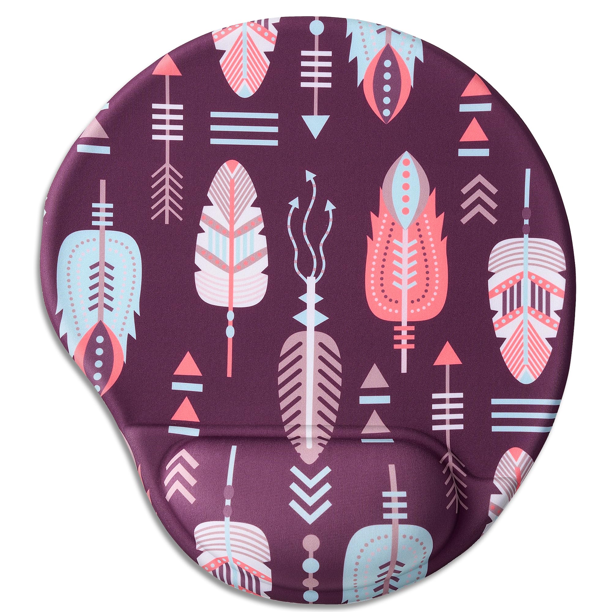 HODYXIN Ergonomic Mouse Pad with Wrist Support,Cute Mouse Pads with Wrist Rest,Comfortable Mouse Pad for Home Office Gaming Working Computers Laptop,Pain Relief with Non-Slip PU Base (Bohemia) — image 1