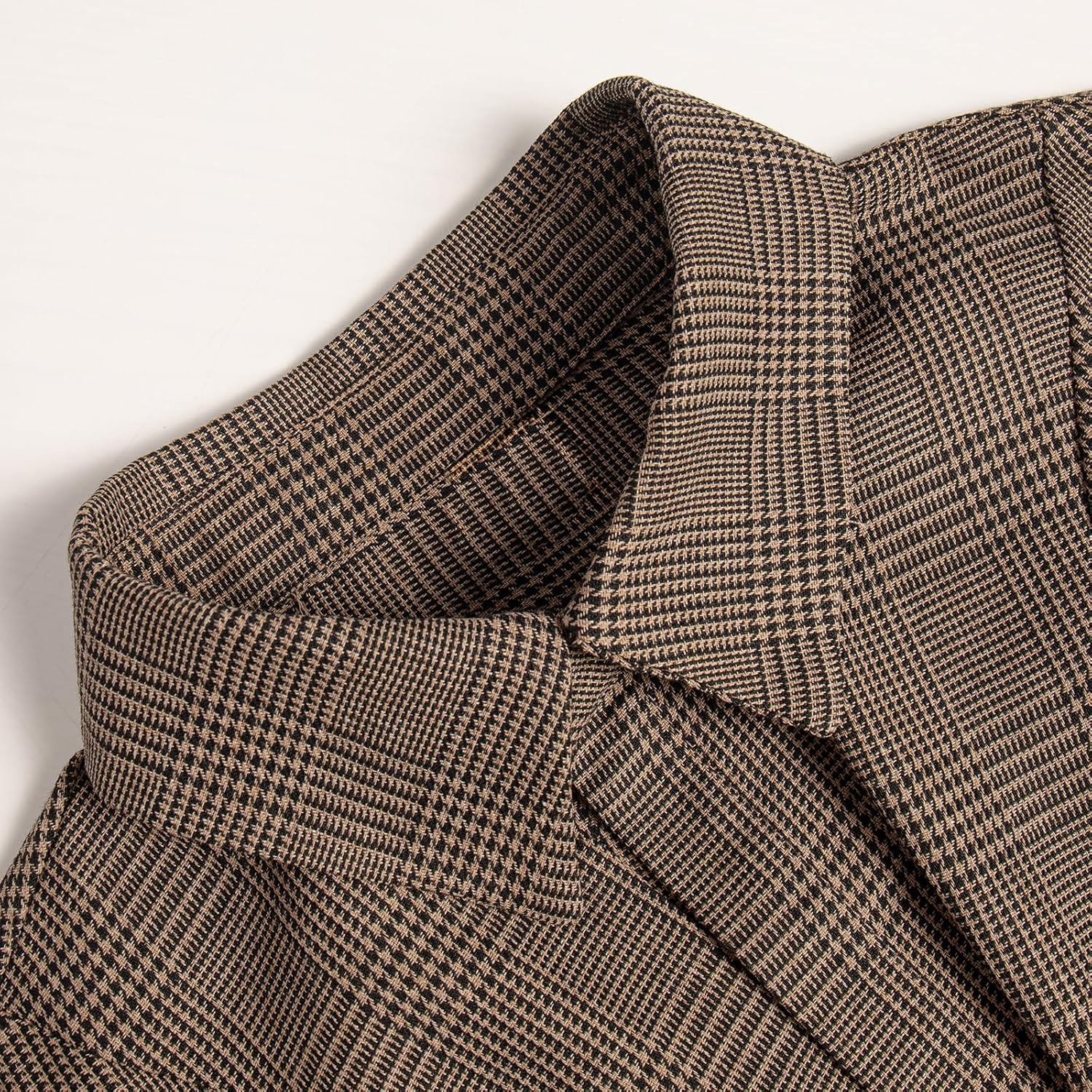 Women's Vintage Lapel Collar Sleeveless Button Down Casual Plaid Vest - Image 2