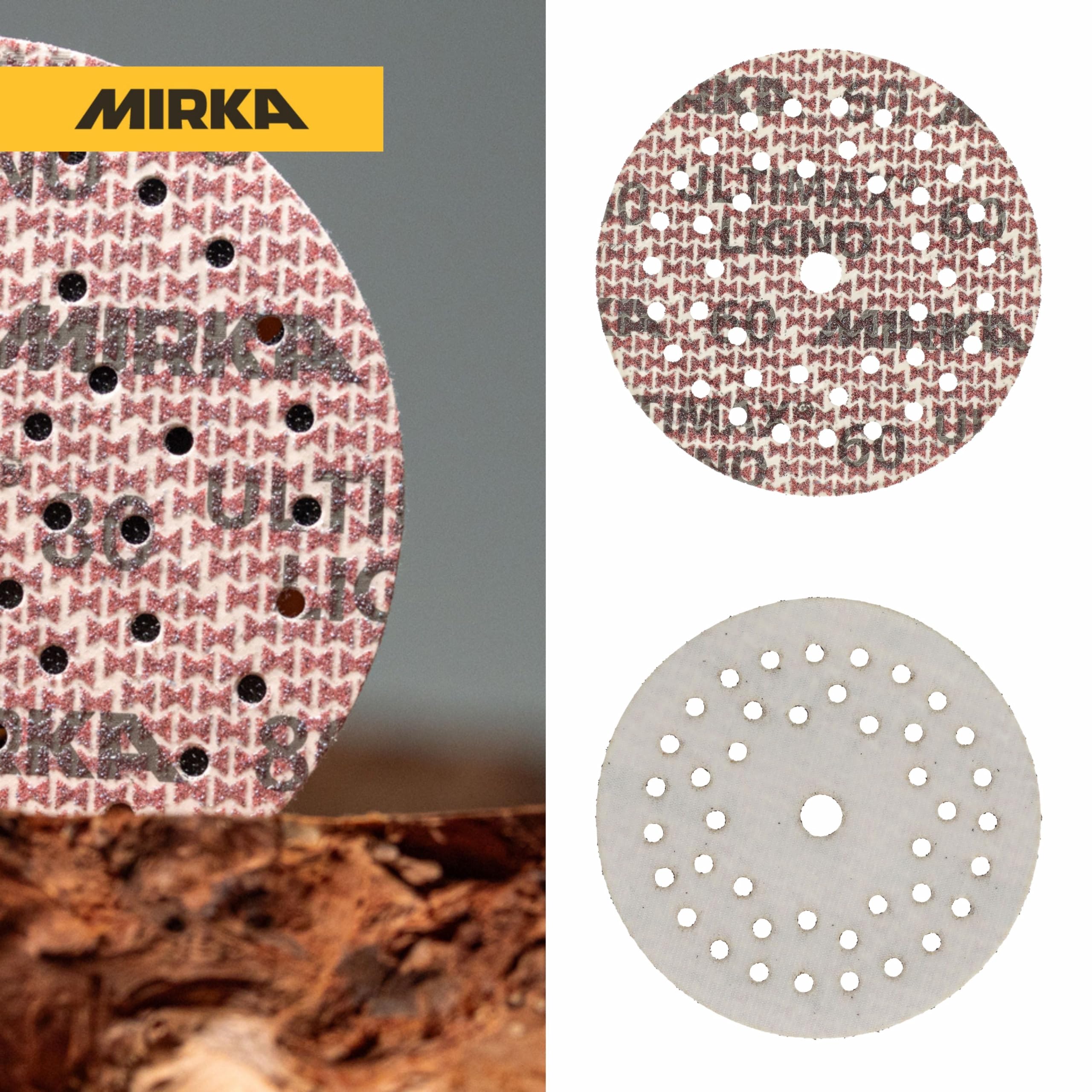Mirka disque abrasif auto-agrippant Ultimax Ligno Ø 125 mm grain 60