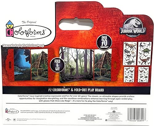 Miniatura 4 de Jurassic World Jumbo On The Go Adventure 10x12in Dinosaurio Pegatina Juguete