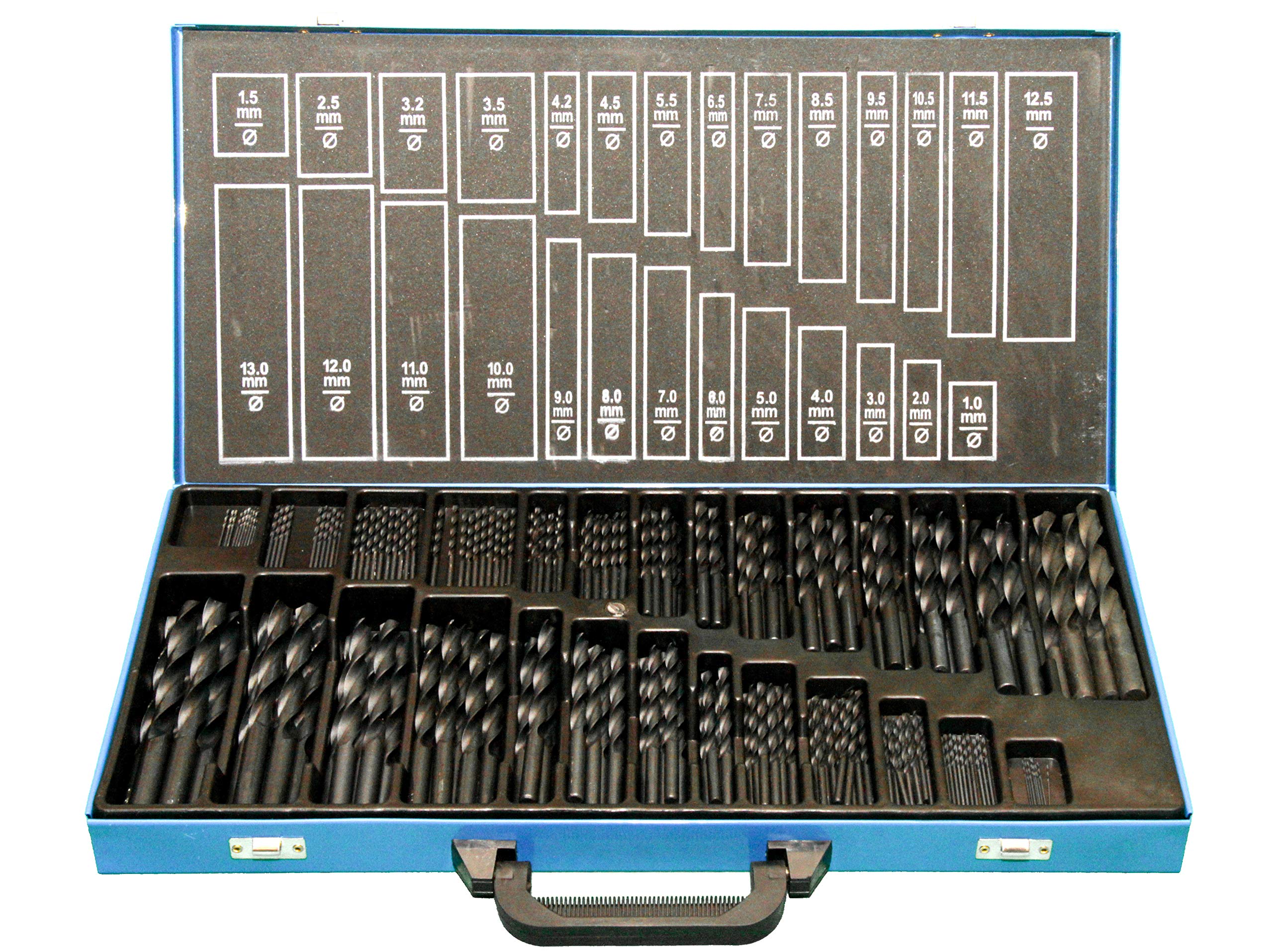 Metallbohrer-Set 230-tlg. 1-13 mm - HSS-R Spiralbohrer - DIN 338 - für Metall, Holz, Kunststoff - Industriequalität - PeTools