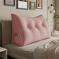 Vista 75 de Triangular Reading Pillow Wedge Headboard Back Support Pillow for Sitting up in Bed Daybed Bolster Backrest Couch Sofa Corner Cushion Medium Velvet