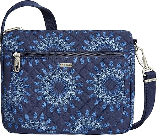 Miniatura 9 de Travelon - Bolsa cruzada clásica antirrobo tamaño S EW Negro 43115 500