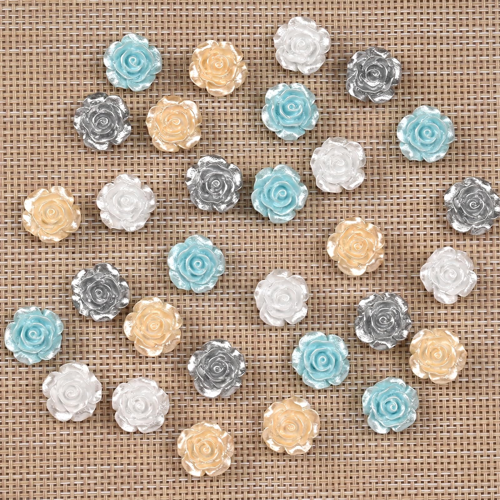 30 PCS Flower Push Pins Cute Push Pins for Cork Board, Decorative Thumb Tacks Colour Rose Pushpin for Photo Wall, Map Office Decor