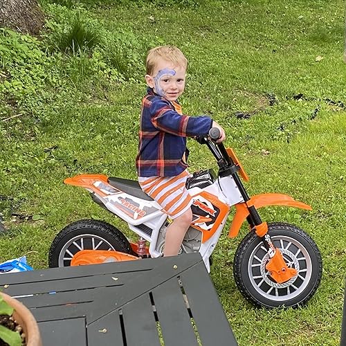 Miniatura 26 de Motocicleta eléctrica para niños de 12 V con batería eléctrica para niños, juguete de montar motocicleta eléctrica recargable con ruedas de Verde 3