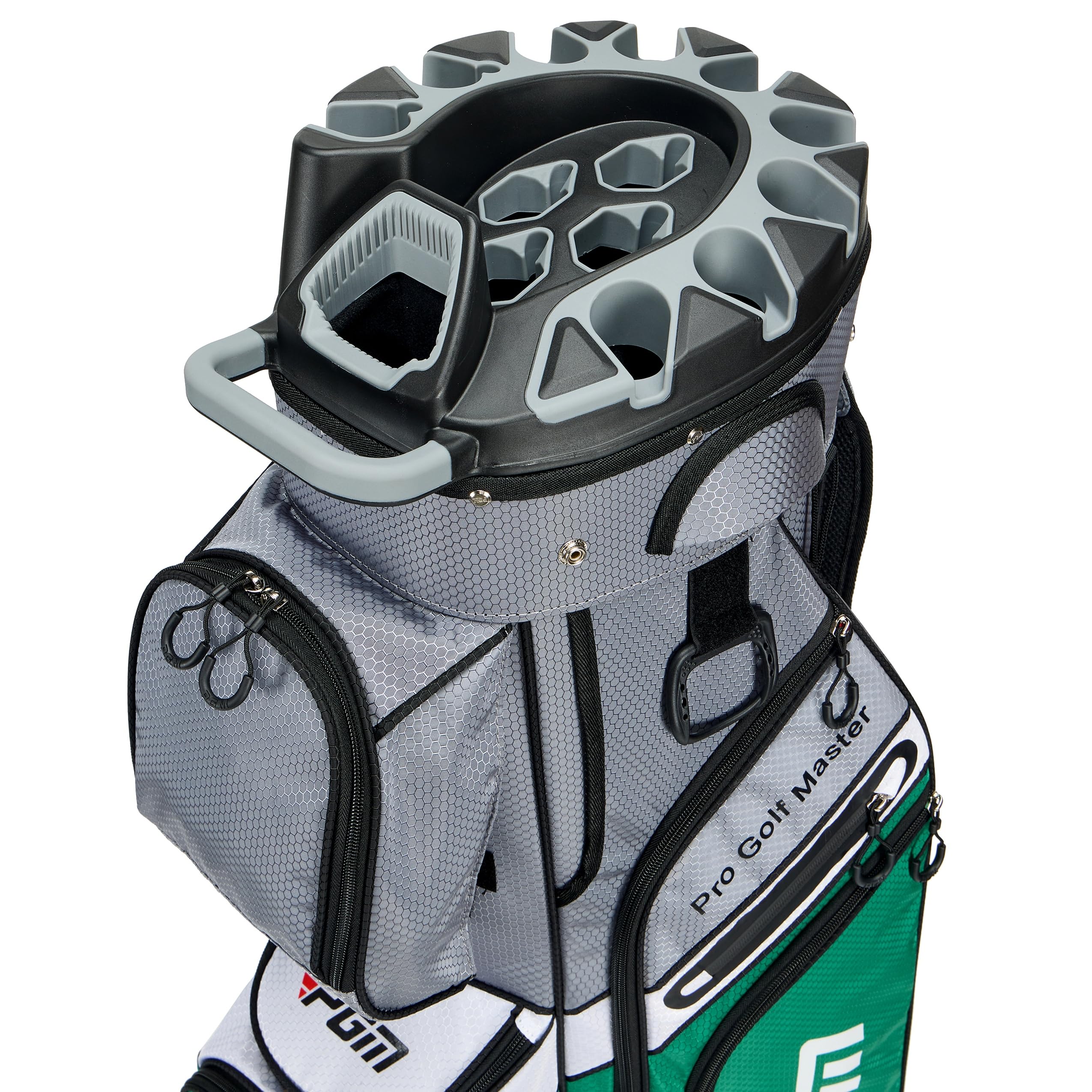 PGM Golf Cart Bag with 14 Way Organizer Divider Top, Premium Cart