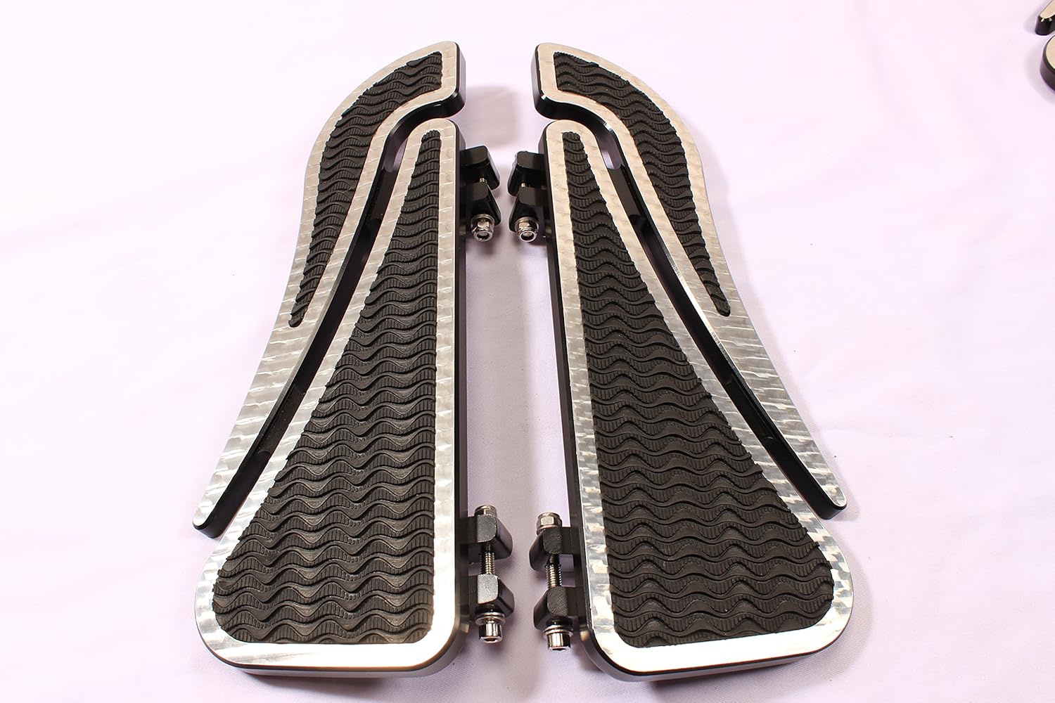 GCT M29 BLACK (2) FRONT BILLET FOOTBOARD FLOORBOARDS HARLEY