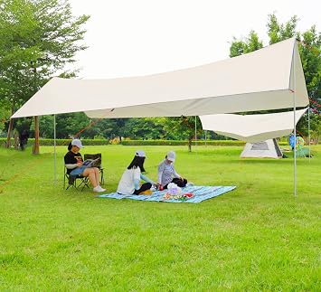R2Depot Camping Sun Shelters UV Protection, Waterproof, 8 People Beach Tent with Multi-Purpose Travel Bag Rectangular 16.5 x 10ft