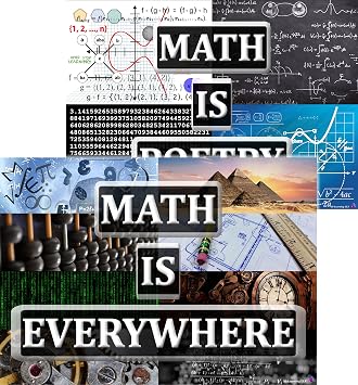 Math Is Everywhere and Math Is Poetry Posters - Laminated 14x19.5 - Educational Charts, Mathematics Classroom Posters and Decorations, Back to School Supplies, Learning Posters for Math and Science Classes, STEM and STEAM Posters