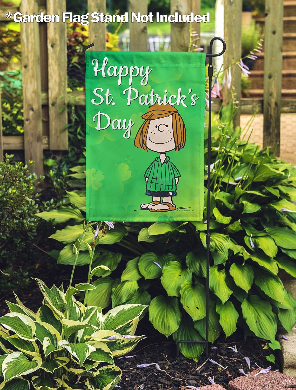 Flagology, PEANUTS Happy St. Patrick's Day – Garden Flag 12" x 18", Officially Licensed PEANUTS®, St. Patrick's Day