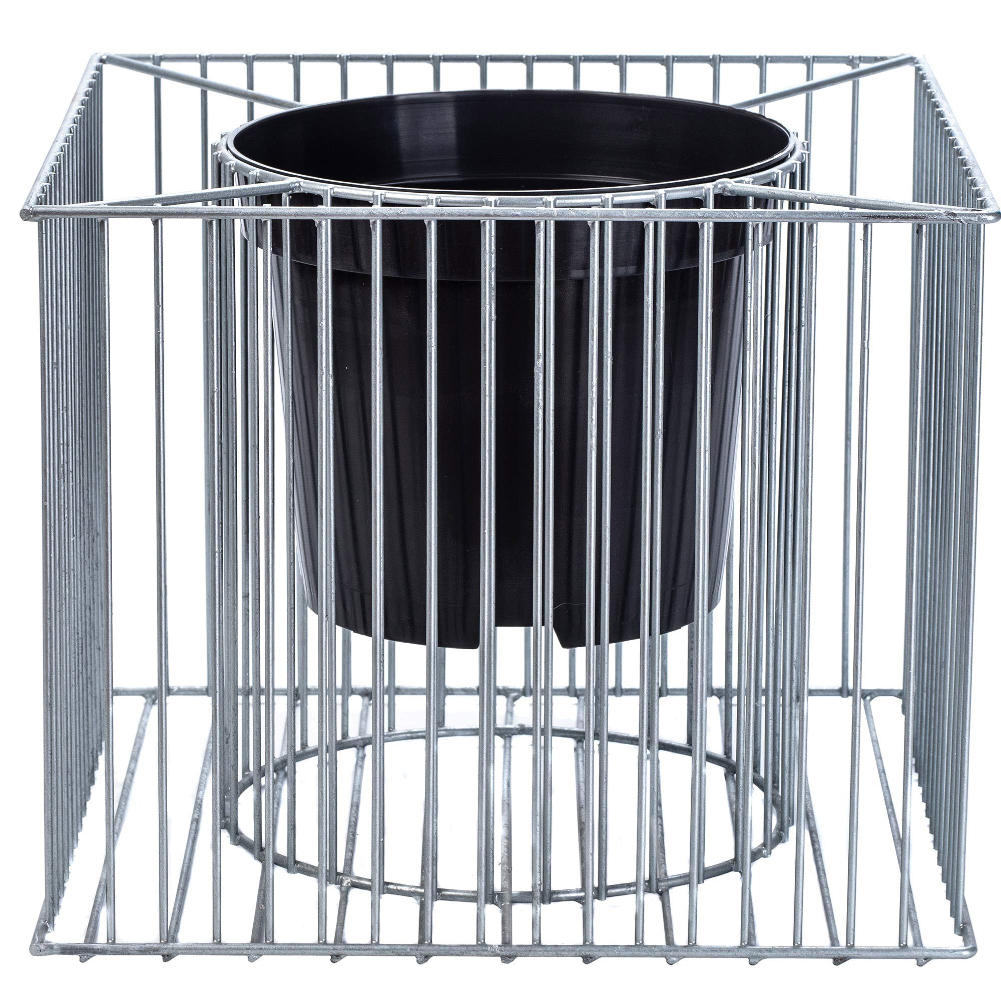 KADAX Set di 39 Gabion Casket pianta, gabion, vaso di fiori per esterno, fiori, giardino, terrazza, fioriera rotonda in acciaio zincato, fioriera, decorazione, cesto di pietra, (Ř 53 cm, H: 33