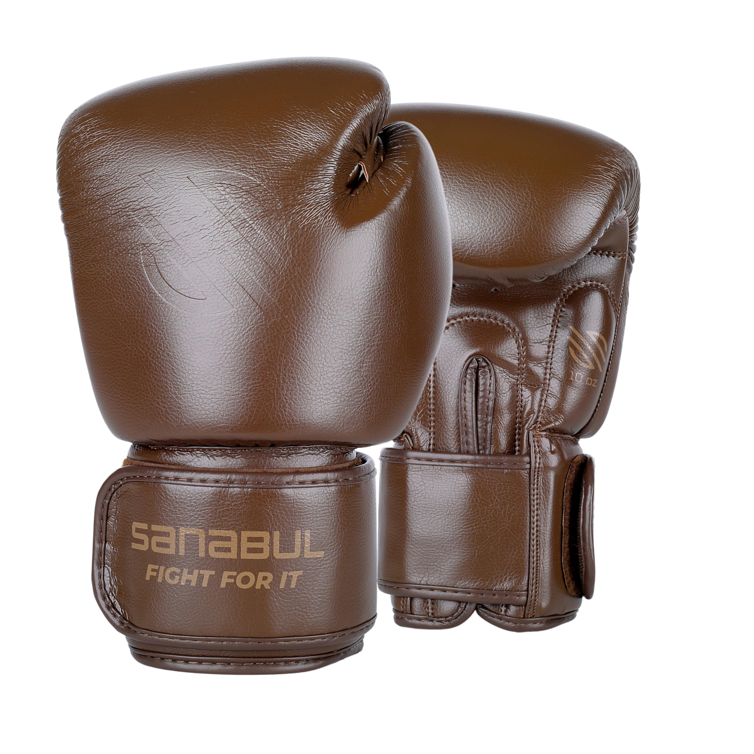 Sanabul Battle Forged Boxing Gloves for Men & Women, Kickboxing MMA, Muay Thai Gloves and Heavy Bag Training Punching & Sparring 16 oz Brown