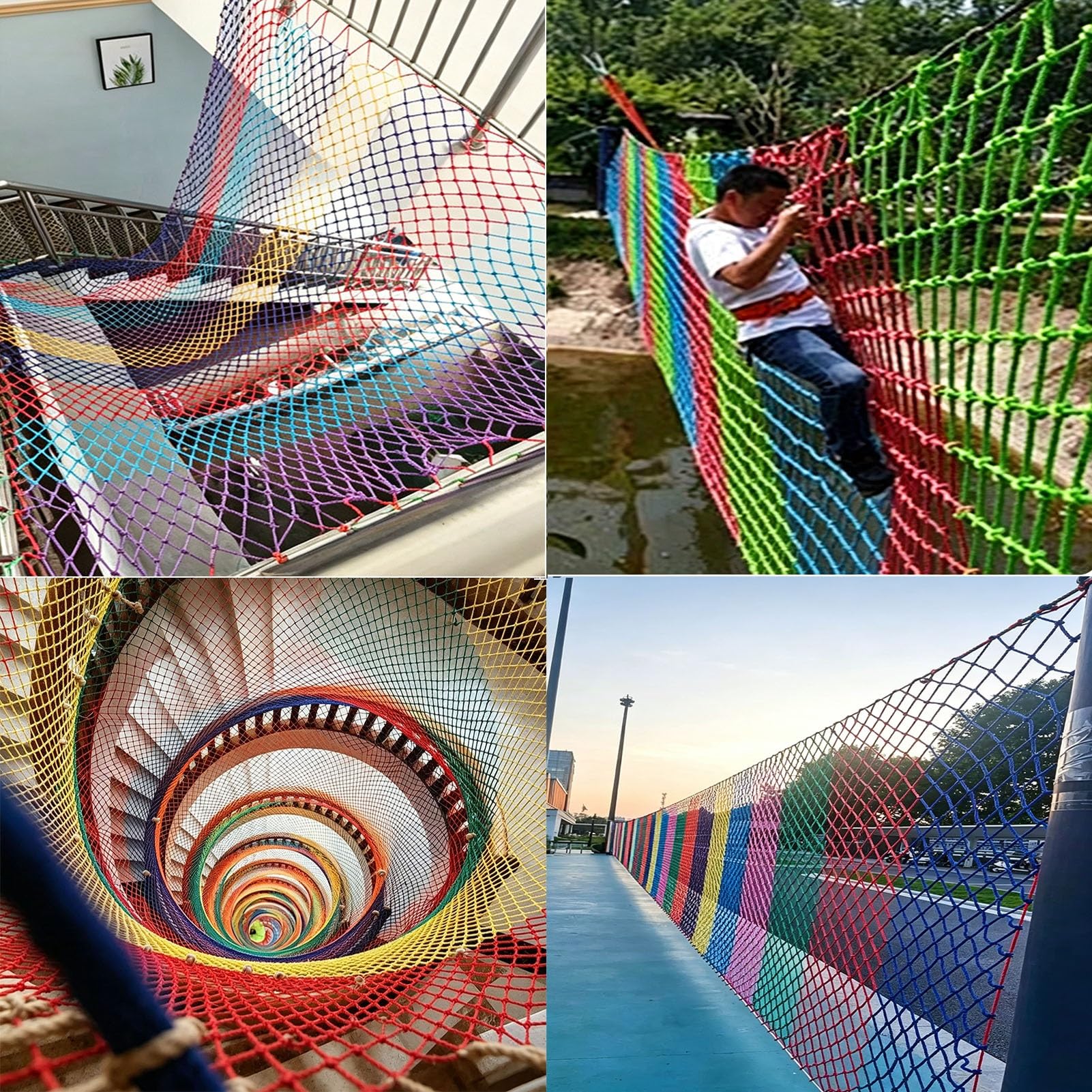 Rete Piante Rampicanti Facili da Installare Rete Divisoria Decorativa | Interni Rete Corda Giardini Sul Retro Terrazze Balaustre di Appartamenti(3 cm mesh,3x5m/9.84x16.4ft)