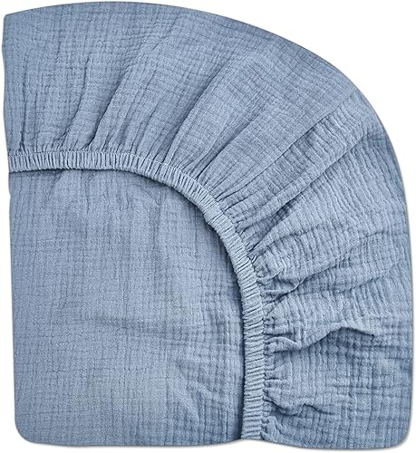 Paquete de sábanas de muselina para bebés, niños y niñas, 39 x 27 x 3 pulgadas, muselina neutra de algodón, paquete N Play, sábana con estilo