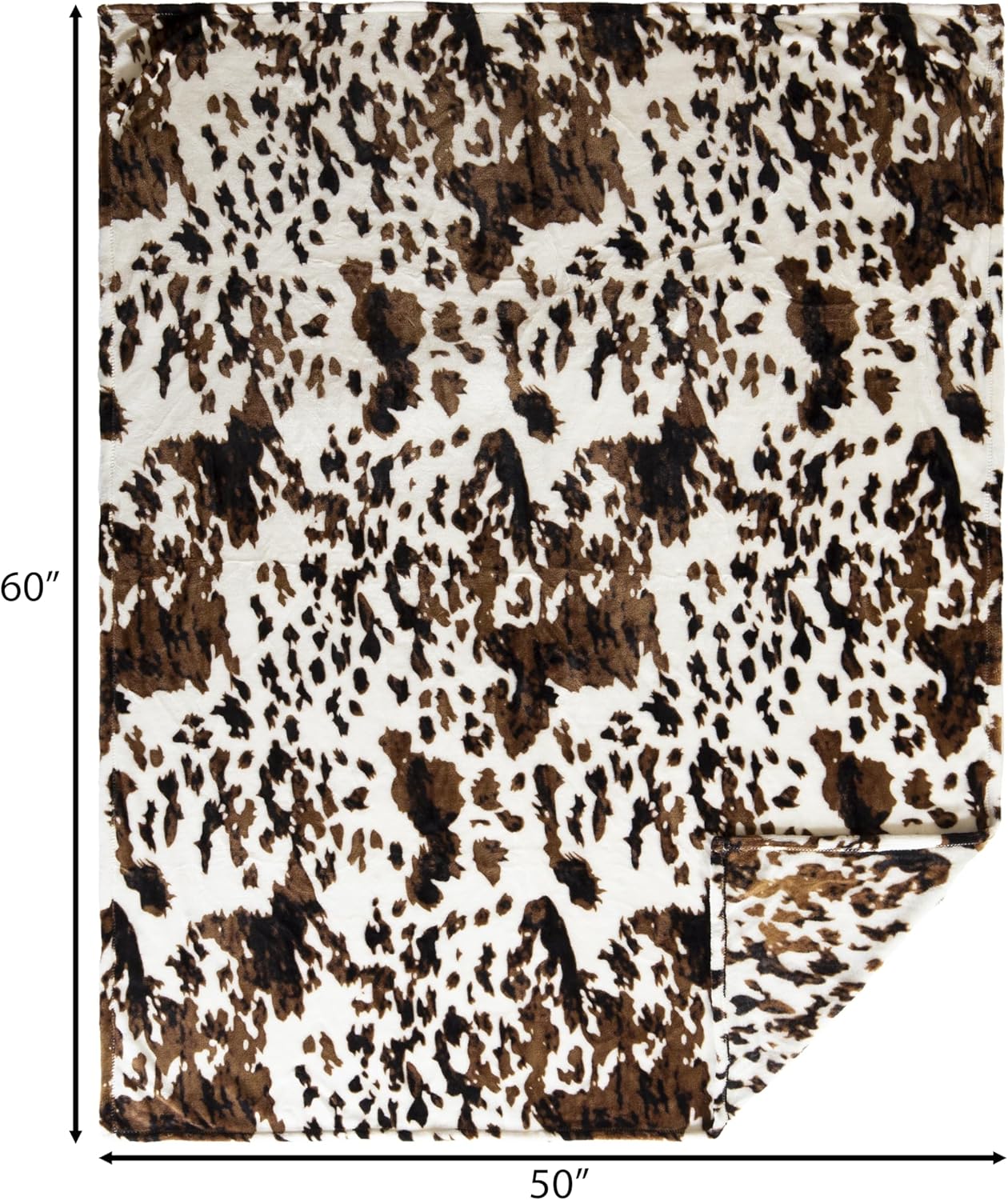 CARSTENS, INC. Wrangler Travel Blanket, Premium Compact 2-in-1 Airplane Blanket/Pillow, Tri-Color Cowhide - Image 3