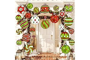 24Pcs Christmas Outdoor Decorations Hanging Ornaments