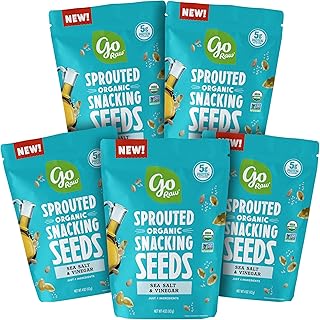 Go Raw Pumpkin & Sunflower Seed Snack Mix, Sea Salt and Vinegar, 4 oz. Bags (Pack of 5) - Keto | Vegan | Gluten Free| Organic | Superfood