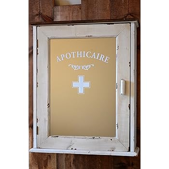 Apothicaire Miroir De Salle De Bain Armoire A Pharmacie Vintage Vieilli Amazon Fr Cuisine Maison