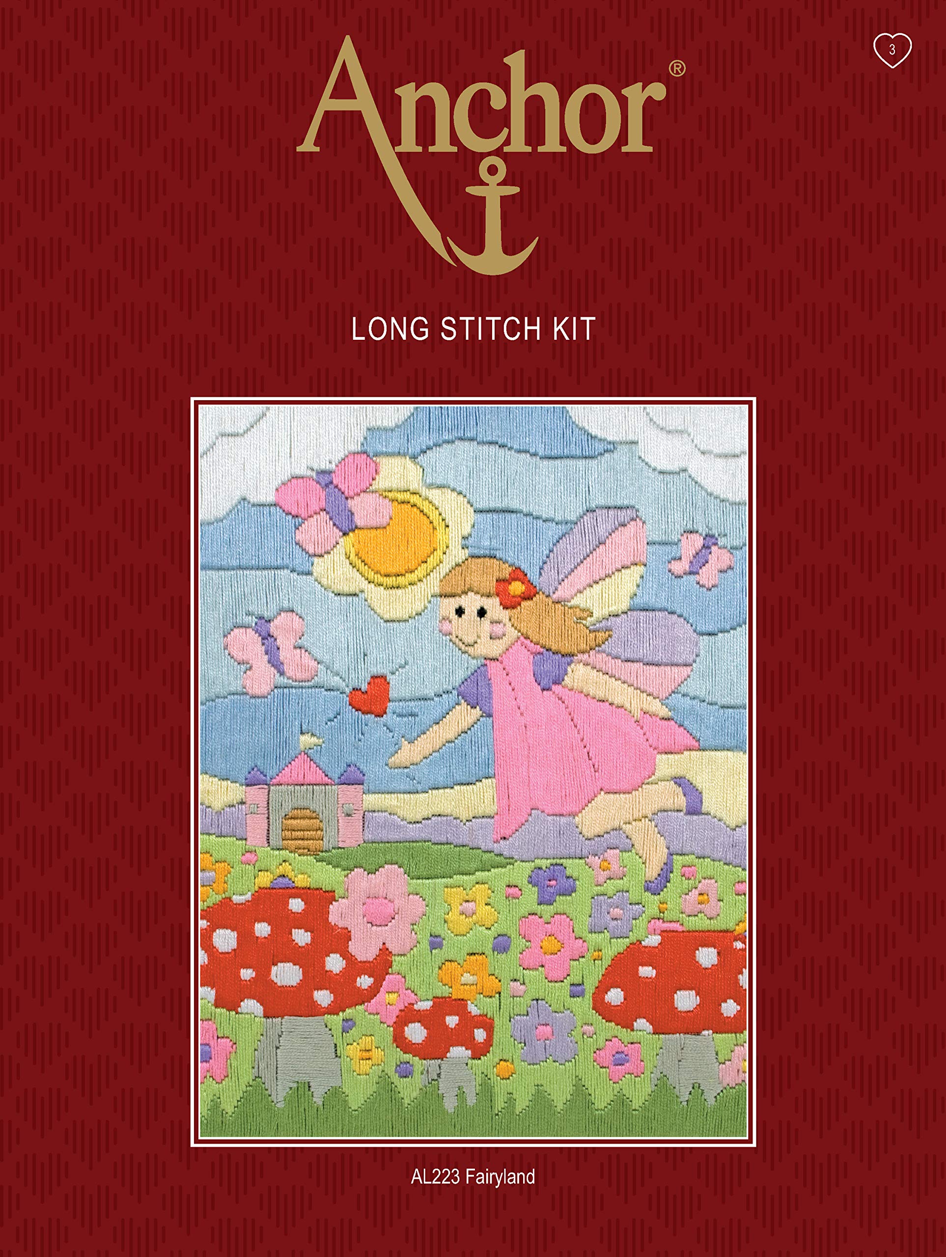 Fairy Land Long Stitch Kit-11"X7-3/4" Stitched In Wool