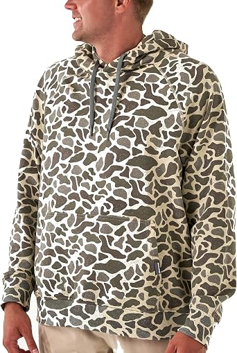 BURLEBO Mens Fleece Hoodie Soft Midweight Pullover with Kangaroo Pocket and Adjustable Hood