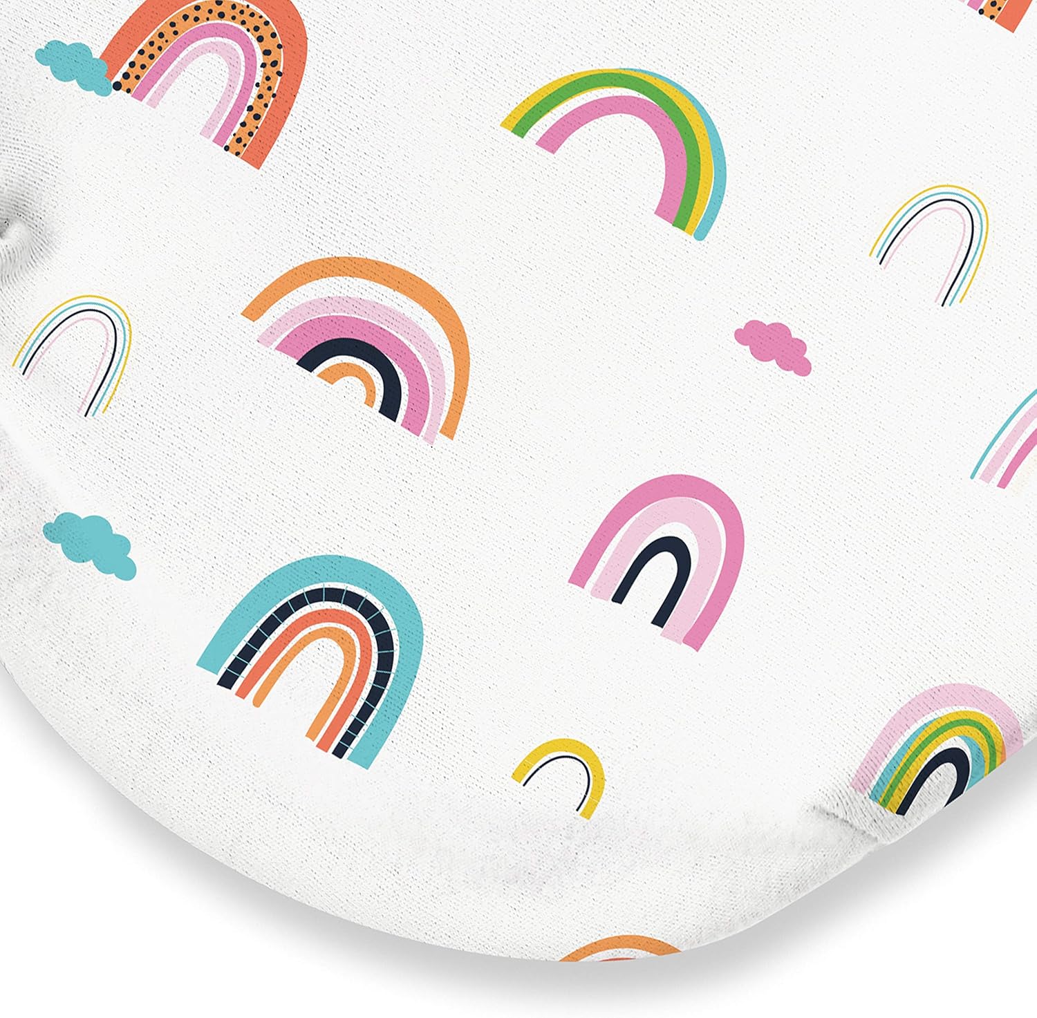 SwaddleMe Original Organic Swaddle 2-pk, 100% Organic Cotton Adjustable Baby Wrap, Small (0-3 Months, 7-14 lbs, up to 26"), Chasing Rainbows