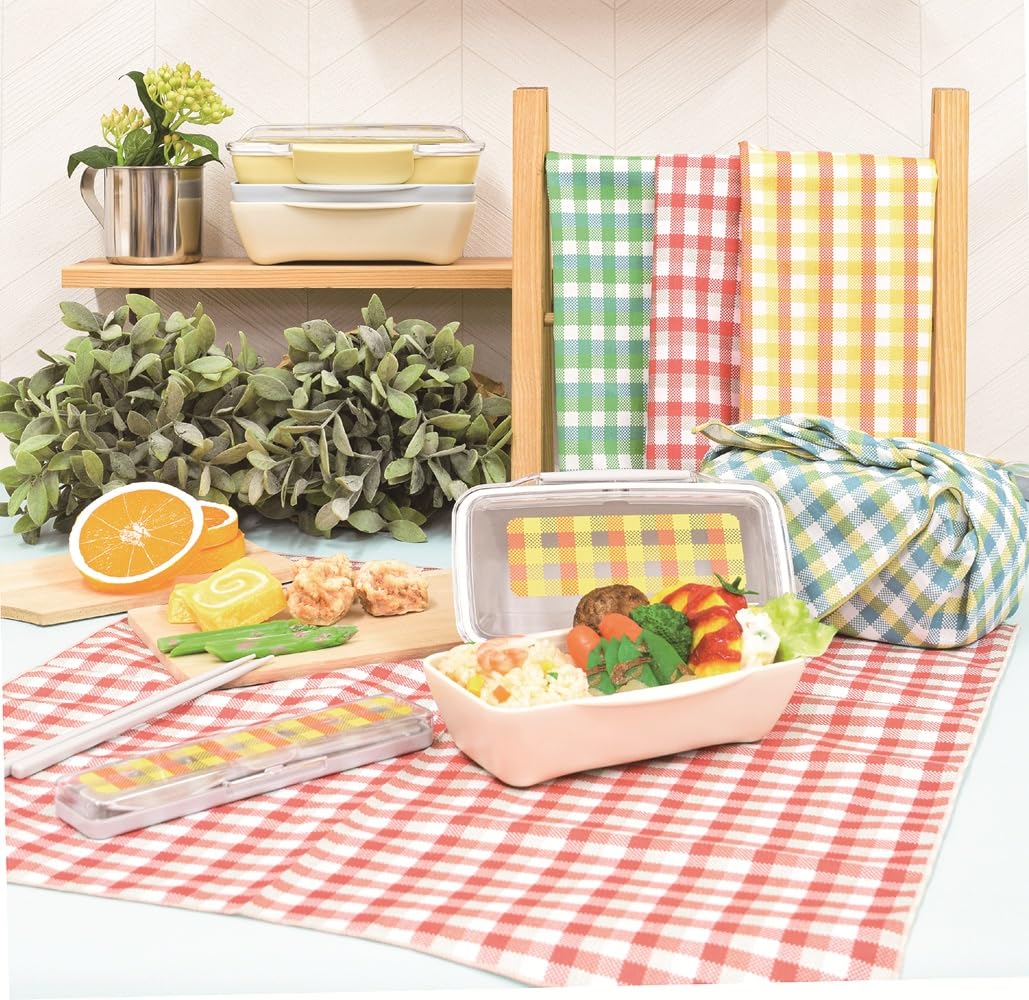 Amazon｜イエロースタジオ Plaid ランチクロス イエロー/オレンジ