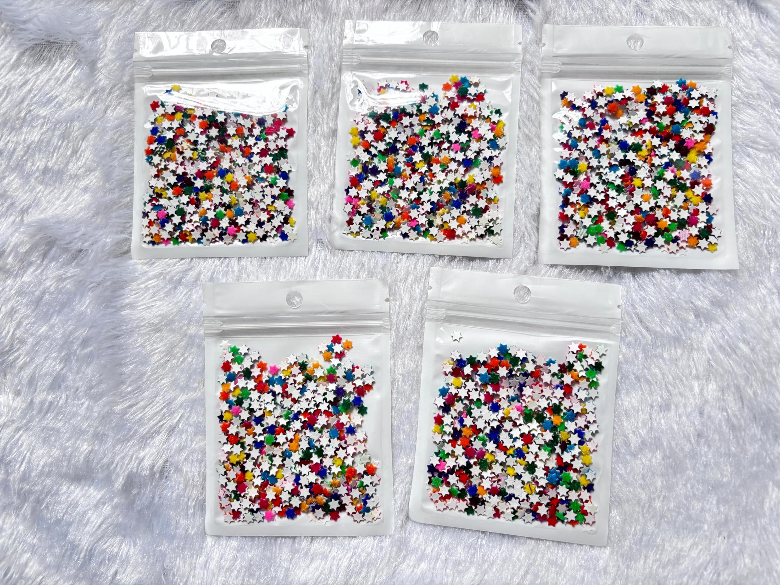 Multi Star Shape Small Size Height 5mm x Width 6mm Forehead Bindi for Girls Women Ladies - Velvet Bindi Combo Pack 5.-image-19