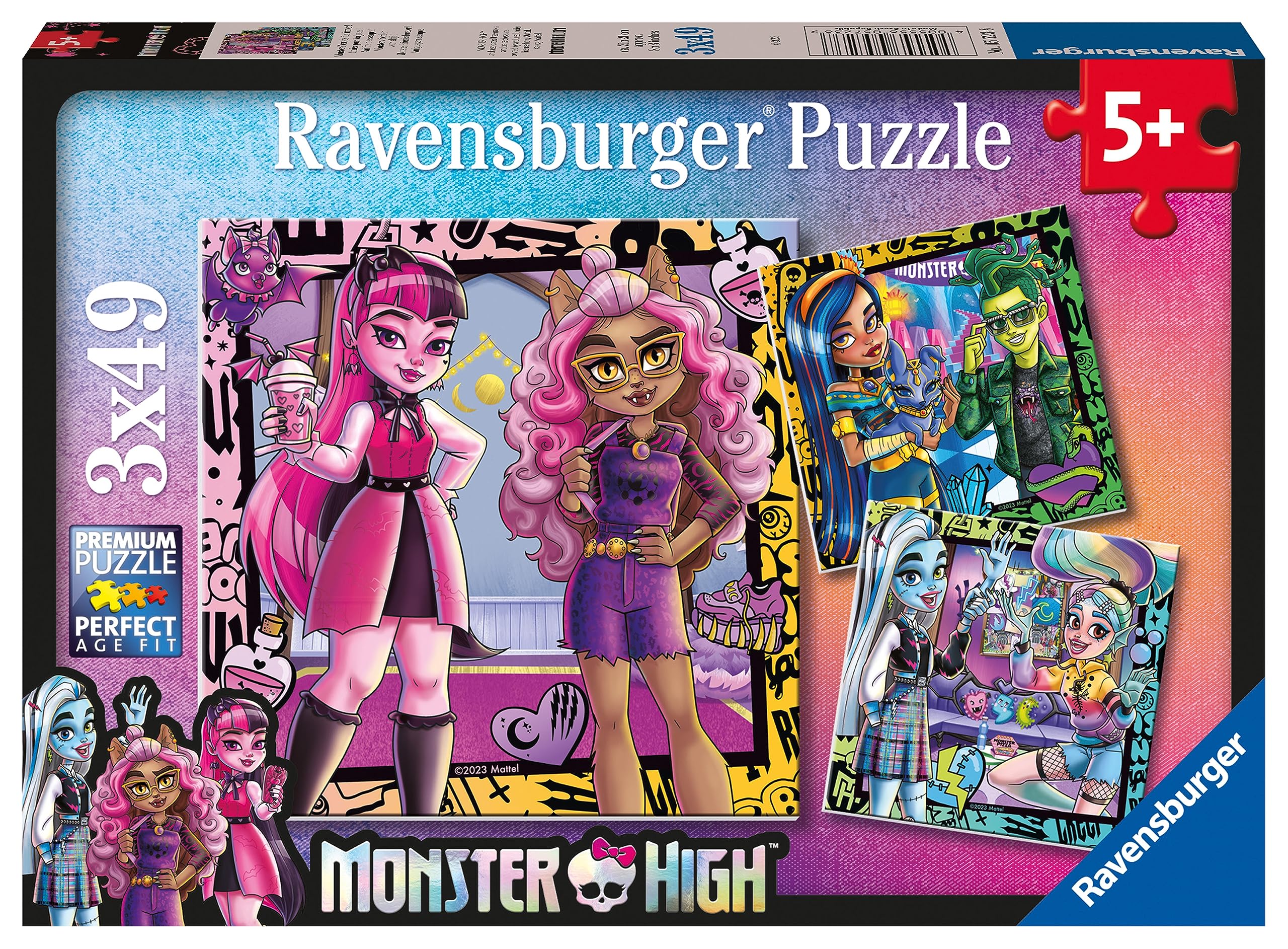 Ravensburger Monster High 3x 49 Piece Jigsaw Puzzles for Kids Age 5 Years Up