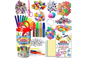 Mega Kids Crafts and Art Supplies Jar Kit for Preschool: Endless Creative...