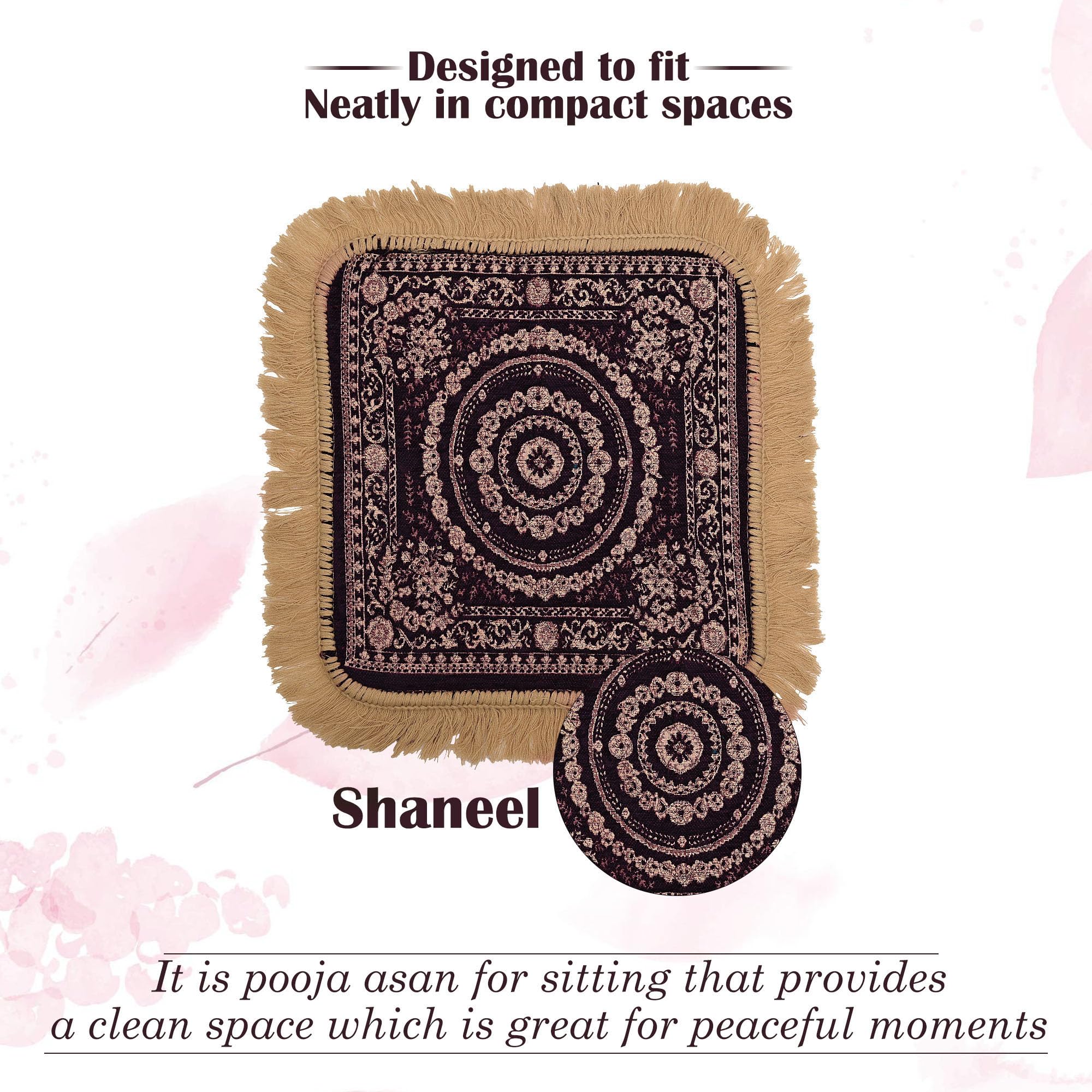 Velvet Pooja Mats - 6 Pack for Meditation & Home -5