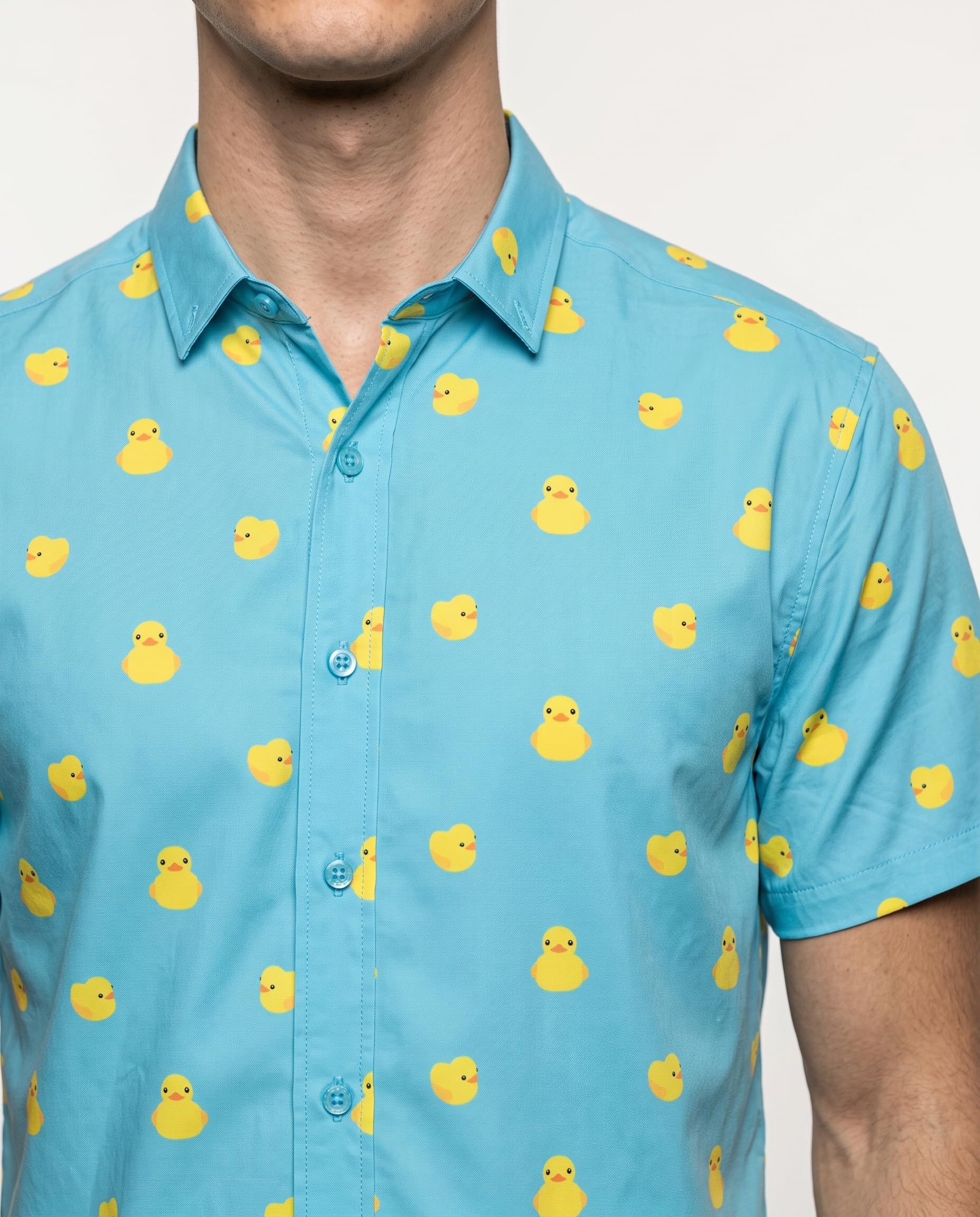 Visive Camisa Hawaiana de Manga Corta con Botones para Hombre Grande