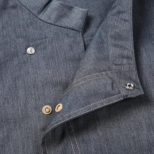 Miniatura 5 de iiniim Chaqueta de chef unisex de manga corta y larga para hombres y mujeres, ligera, para cocinar, hotel, restaurante, chef