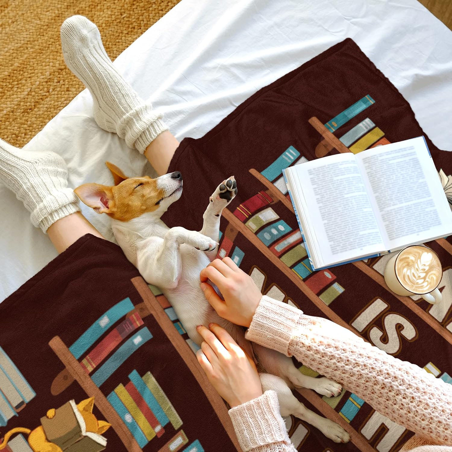 CUJUYO Book Lovers Gifts Blanket - Librarian Gifts Throw Blanket 40"x50" - Book Club Gifts for Reading Lover Bookish - Literary Gifts Ideas - Best Bookworm Gifts on Birthday Christmas Graduation - Image 6