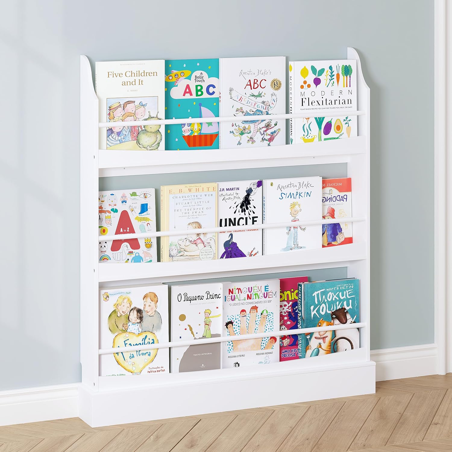 Wall-Mounted Kids Bookshelf