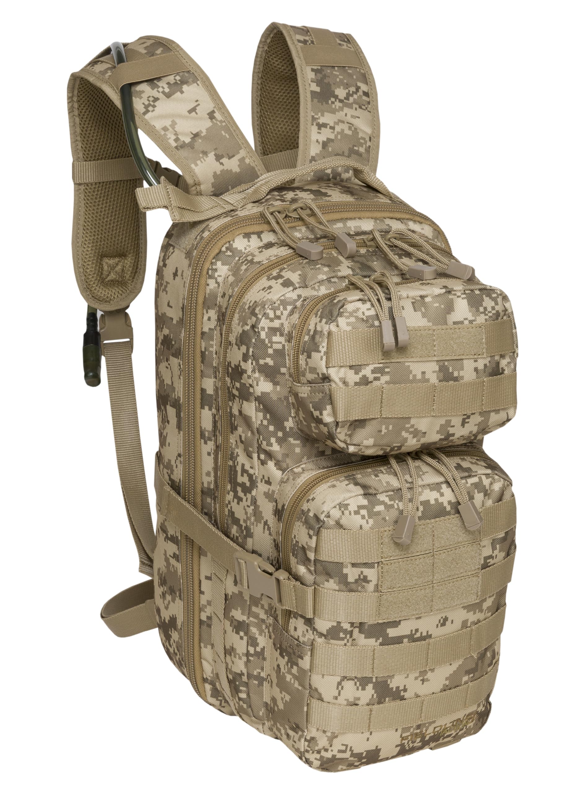 Photo 1 of Surge Tactical Hydration Pack by Fieldline | Military Backpack with MOLLE System | Survival Bug Out Bag | 22L Storage Capacity + 3L Reservoir Digital Sand