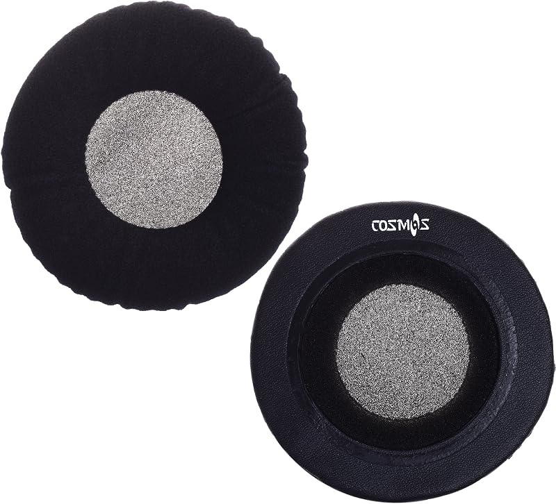 Cosmos 1 Pair Black Color Velvet Replacement Earpad Ear Pad Cushion Compatible with AKG K 240 Studio Headphones