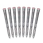 Golf Pride MCC Plus4 ALIGN Golf Club Grip - All-Weather Hybrid Grip with Raised Ridge Technology & Larger Lower Hand - Brushed Cotton Cord & Pebbled Texture - Midsize - 8 Pack