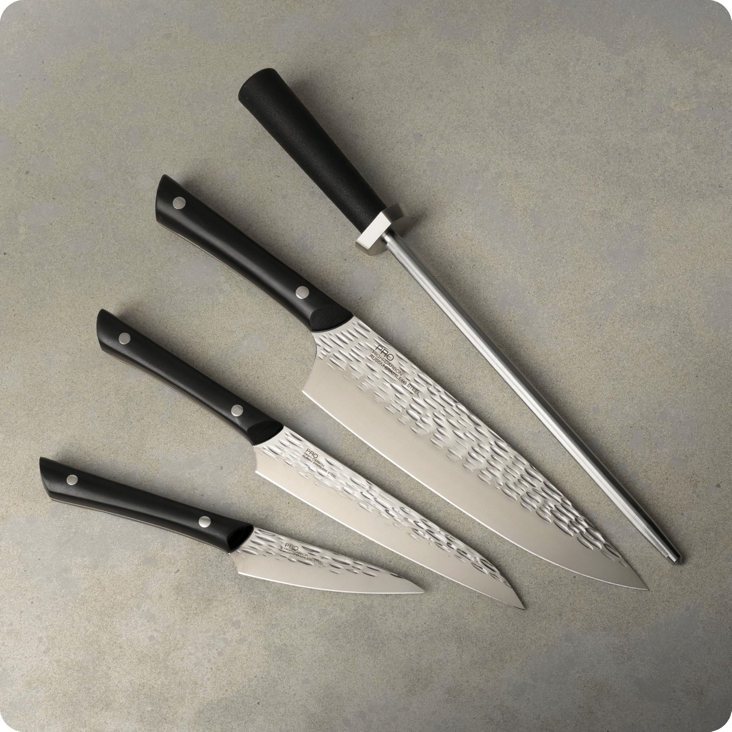 Amazon | PRO 5-Piece Block Set, Kitchen Knife and Knife Block Set